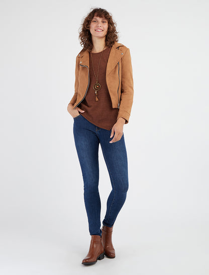 Jean coupe skinny taille standard - Bleu denim