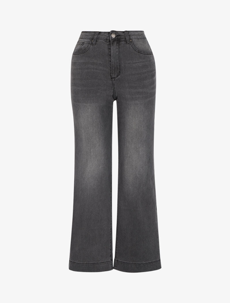 Jean coupe droite délavé - Anthracite - 4