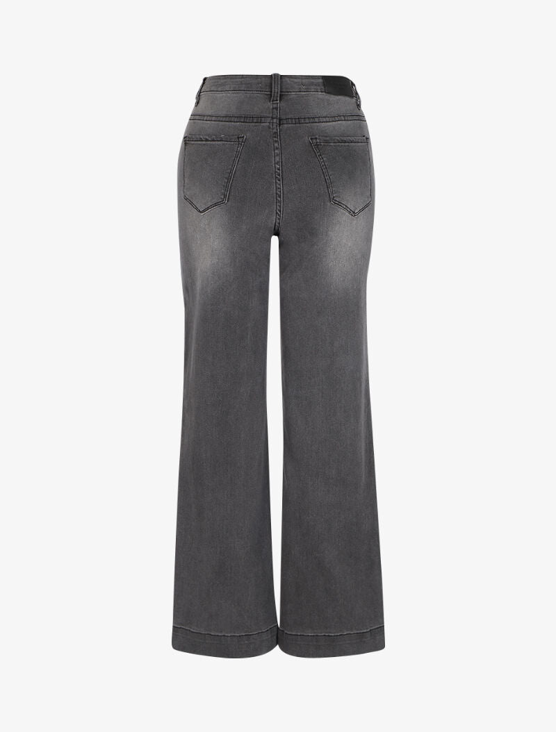 Jean coupe droite délavé - Anthracite - 2