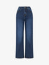 Jean délavé coupe droite - Bleu - 1