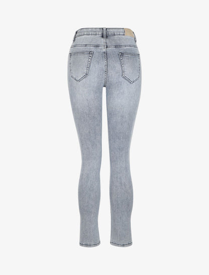 Jean slim effet blanchi - Bleu clair - 2