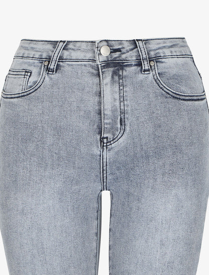 Jean slim effet blanchi - Bleu clair - 3