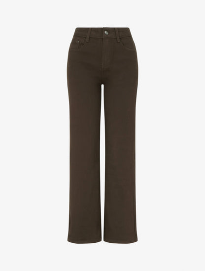 Jean wide leg coupe droite - Marron - 1