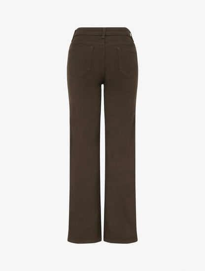Jean wide leg coupe droite - Marron - 2