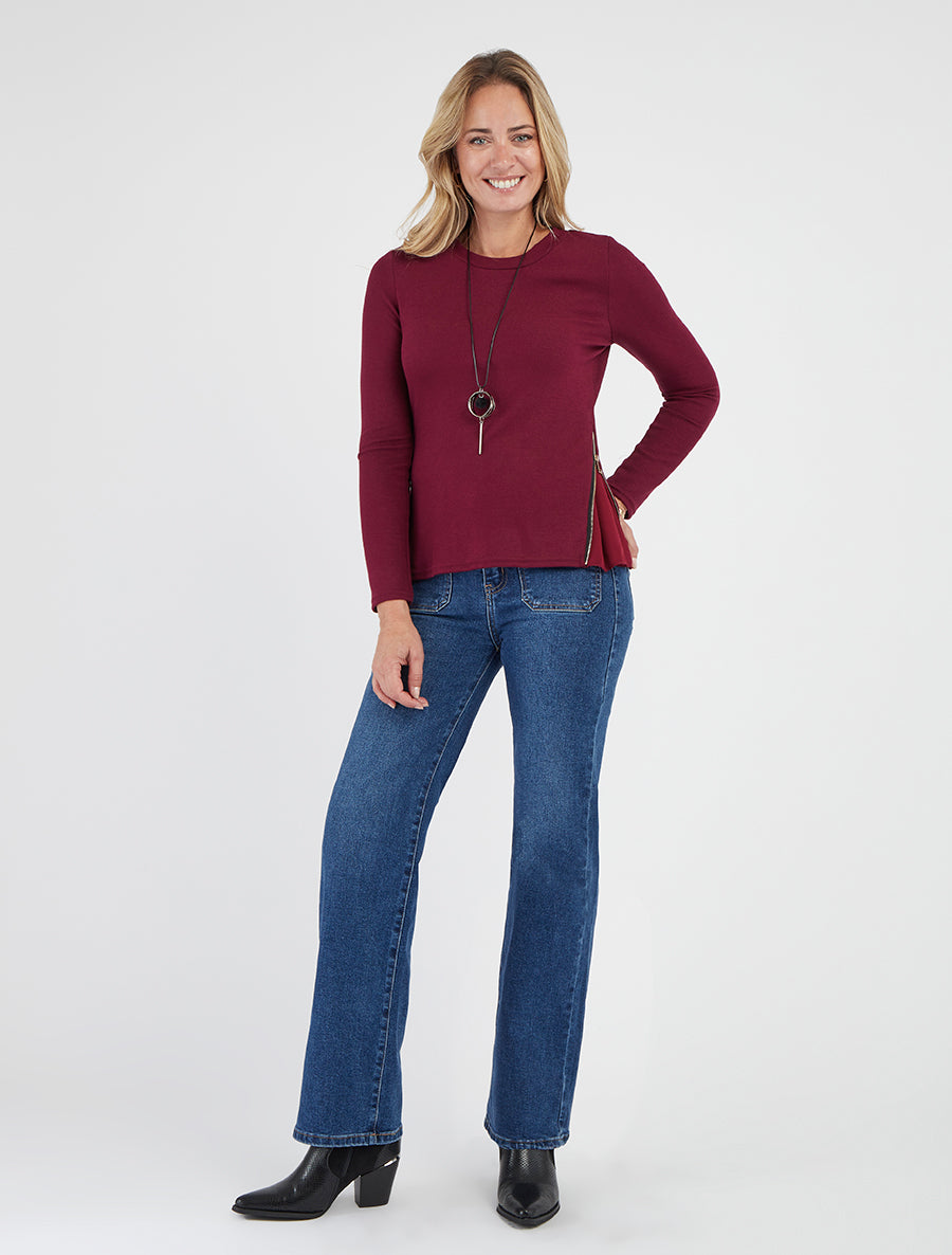 Jean wide leg coupe droite - Bleu