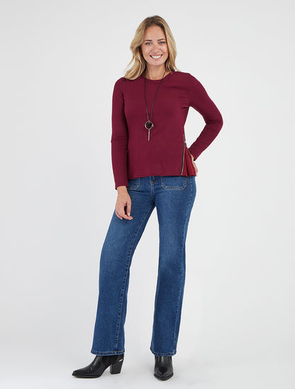 Jean wide leg coupe droite - Bleu