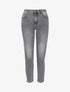 Jean mom 7/8 à taille standard - Gris clair - 4