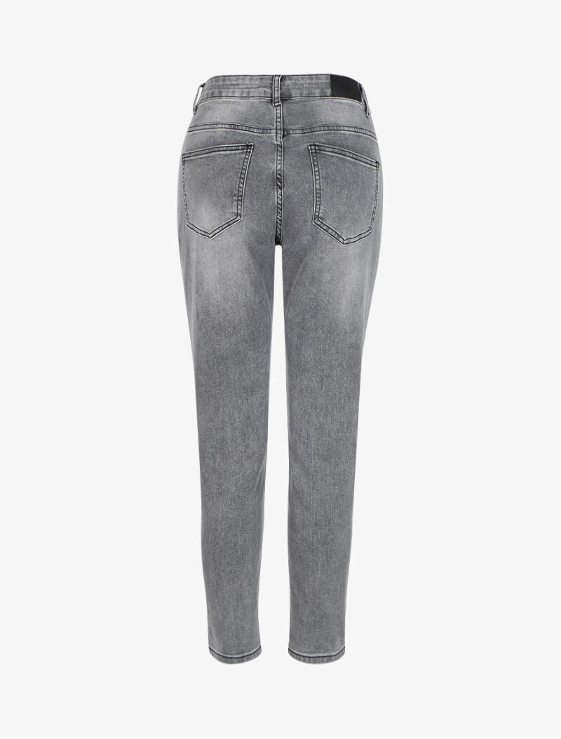 Jean mom 7/8 à taille standard - Gris clair - 2