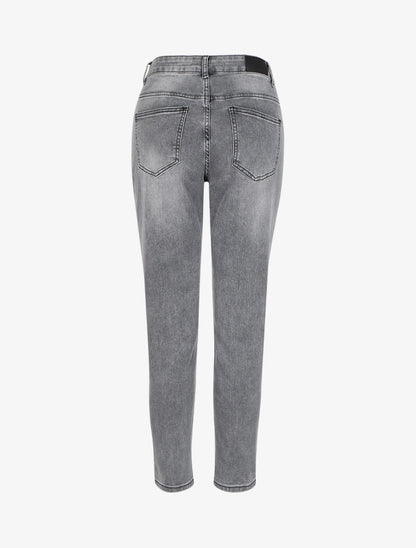 Jean mom 7/8 à taille standard - Gris clair - 2
