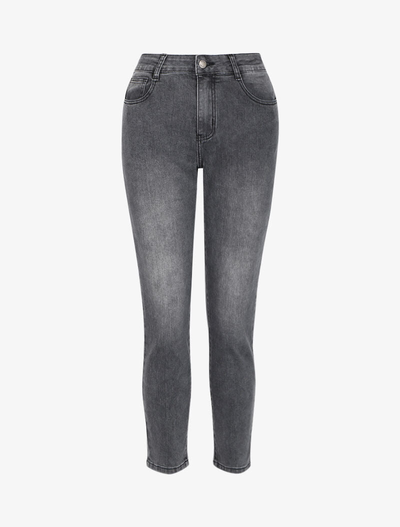 Jean mom 7/8 à taille standard - Anthracite - 1