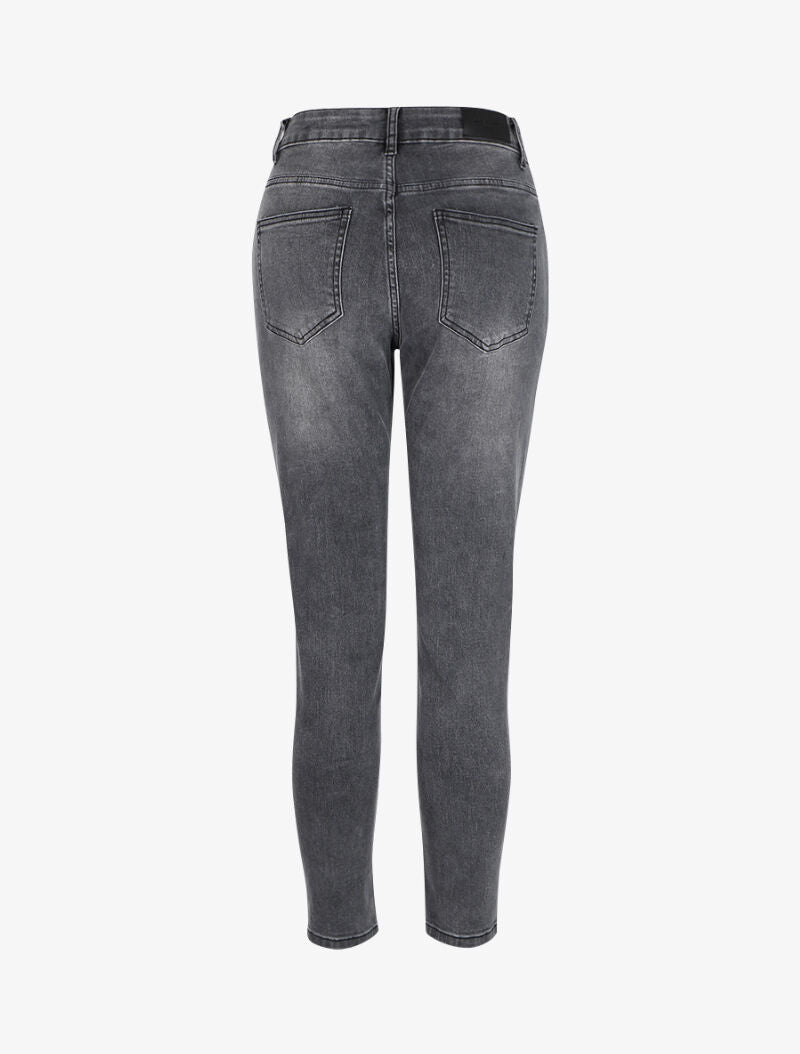 Jean mom 7/8 à taille standard - Anthracite - 2