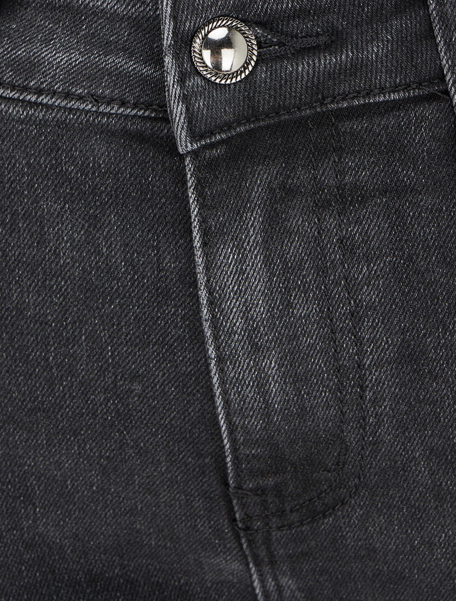 Jean délavé coupe slim - Noir - 3