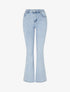 Jean bleached push-up coupe flare - Bleu clair - 1