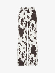 Jean wide leg à imprimé vache - Marron - 1