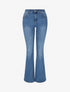 Jean délavé coupe flare - Bleu - 1