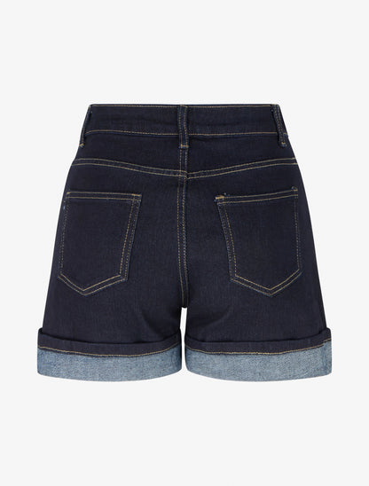 Short en jean à revers - Bleu brut - 2