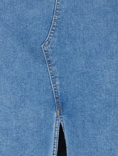 Jupe en jean fendue à l&