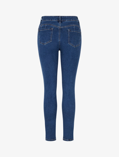Jean skinny à taille haute - Bleu - 2