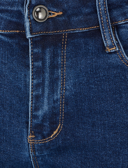 Jean skinny push-up à taille haute - Bleu brut - 3