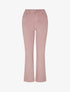 Jean flare taille haute à bords francs - Rose - 1