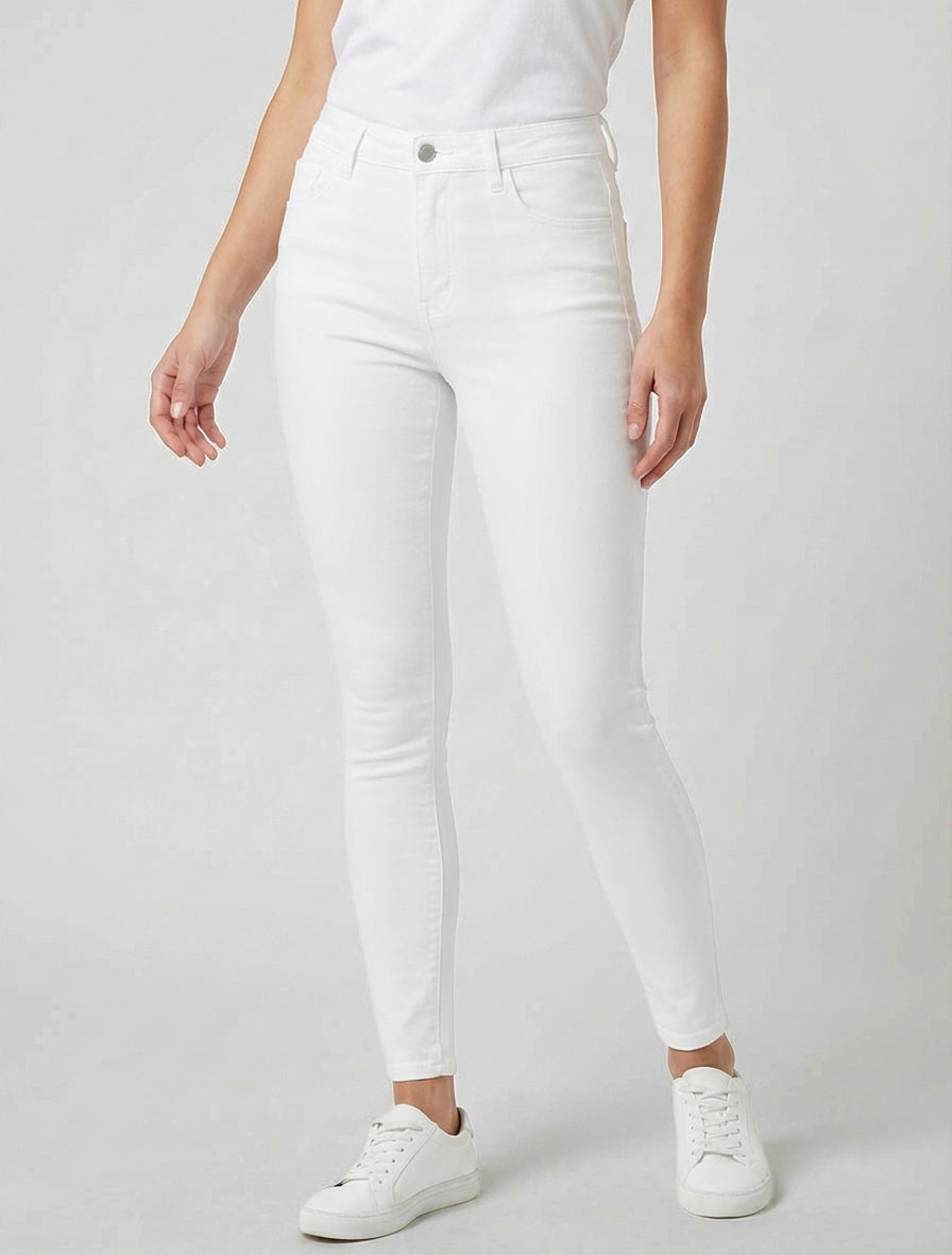 Jean skinny à 5 poches - Blanc