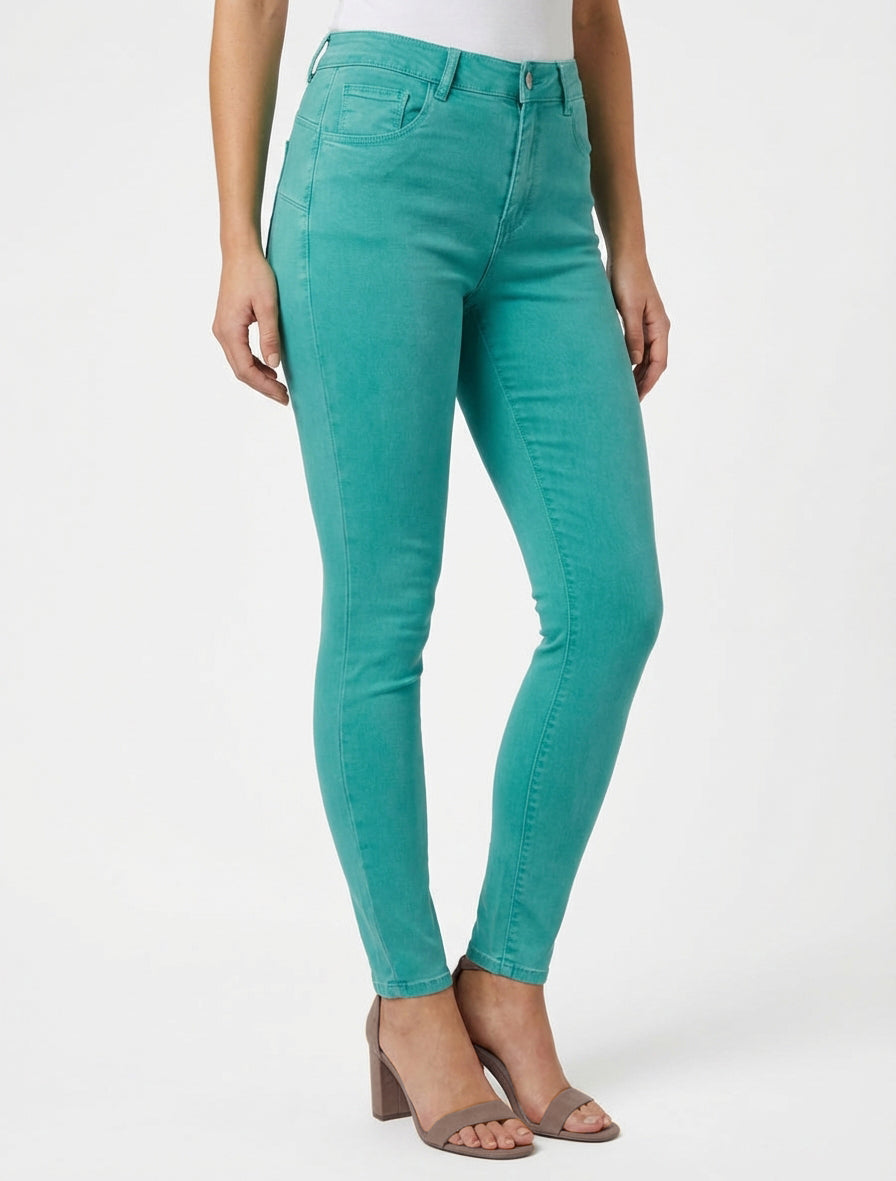 Jean skinny à 5 poches - Turquoise