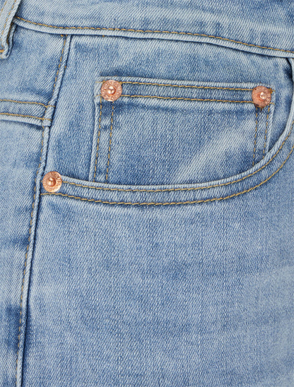 Jean mom taille haute - Bleu clair - 3