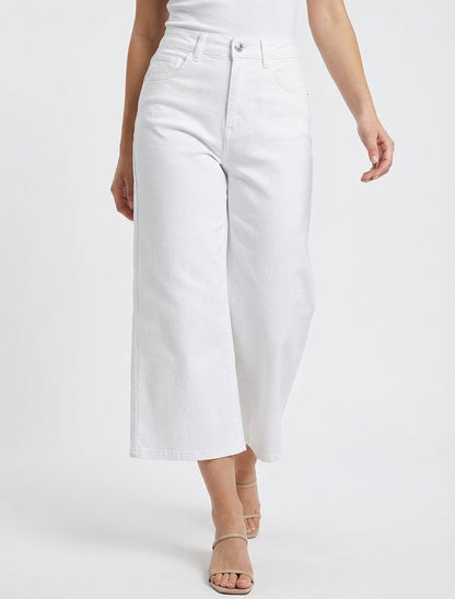 Pantacourt wide leg 5 poches - Blanc