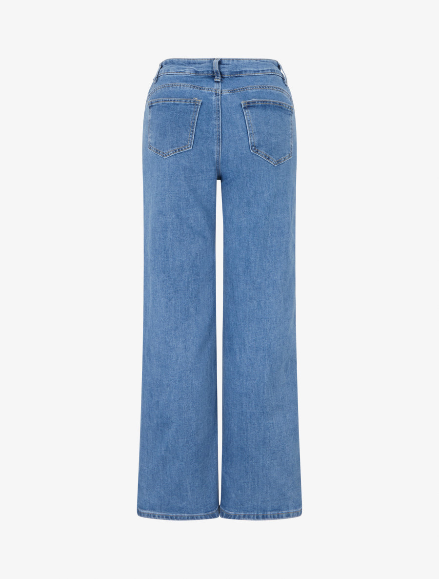 Jean wide leg grande taille - Bleu - 2
