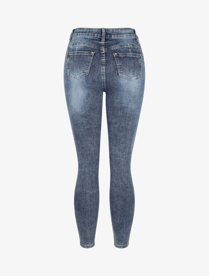 Jean skinny à taille standard - Bleu denim - 2