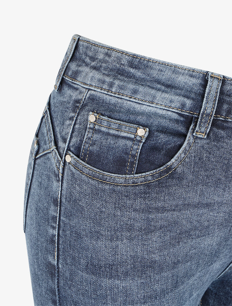 Jean skinny à taille standard - Bleu denim - 3