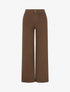 Jean wide leg taille haute - Marron - 1