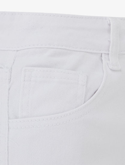 Jean ballon 5 poches coupe droite - Blanc