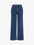 Jean wide leg surpiqué et stylisé - Bleu - 1