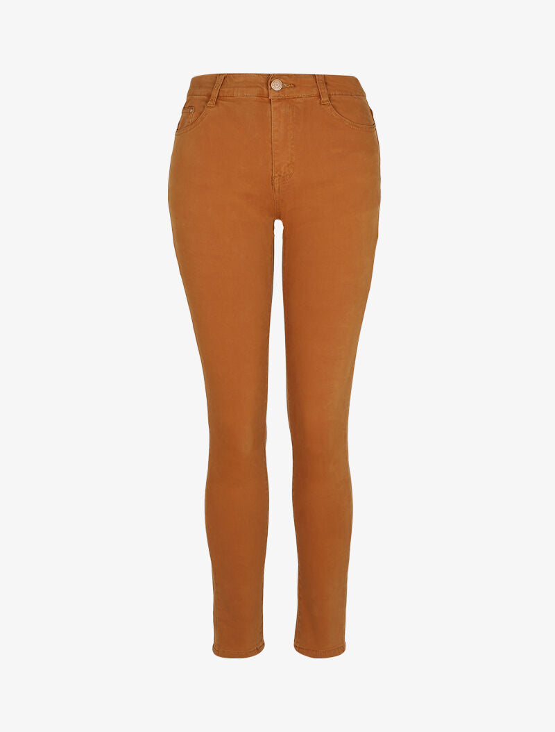 Jean slim à taille standard - Camel - 4