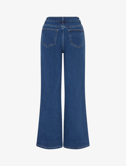 Jean ample taille haute - Bleu brut - 2