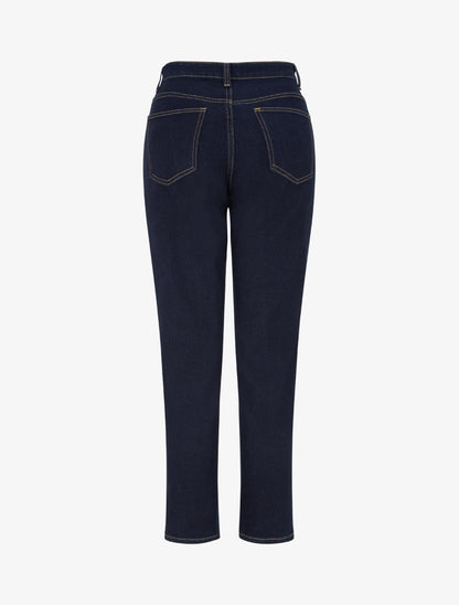 Jean taille haute coupe mom - Bleu brut - 2