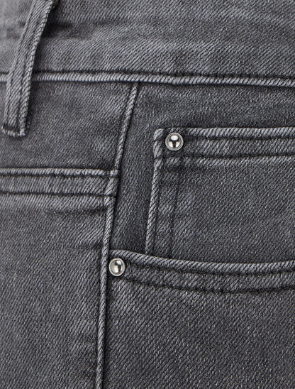 Jean skinny taille haute - Gris anthracite - 3