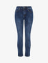 Jean à imprimé plumes coupe skinny - Bleu denim - 1