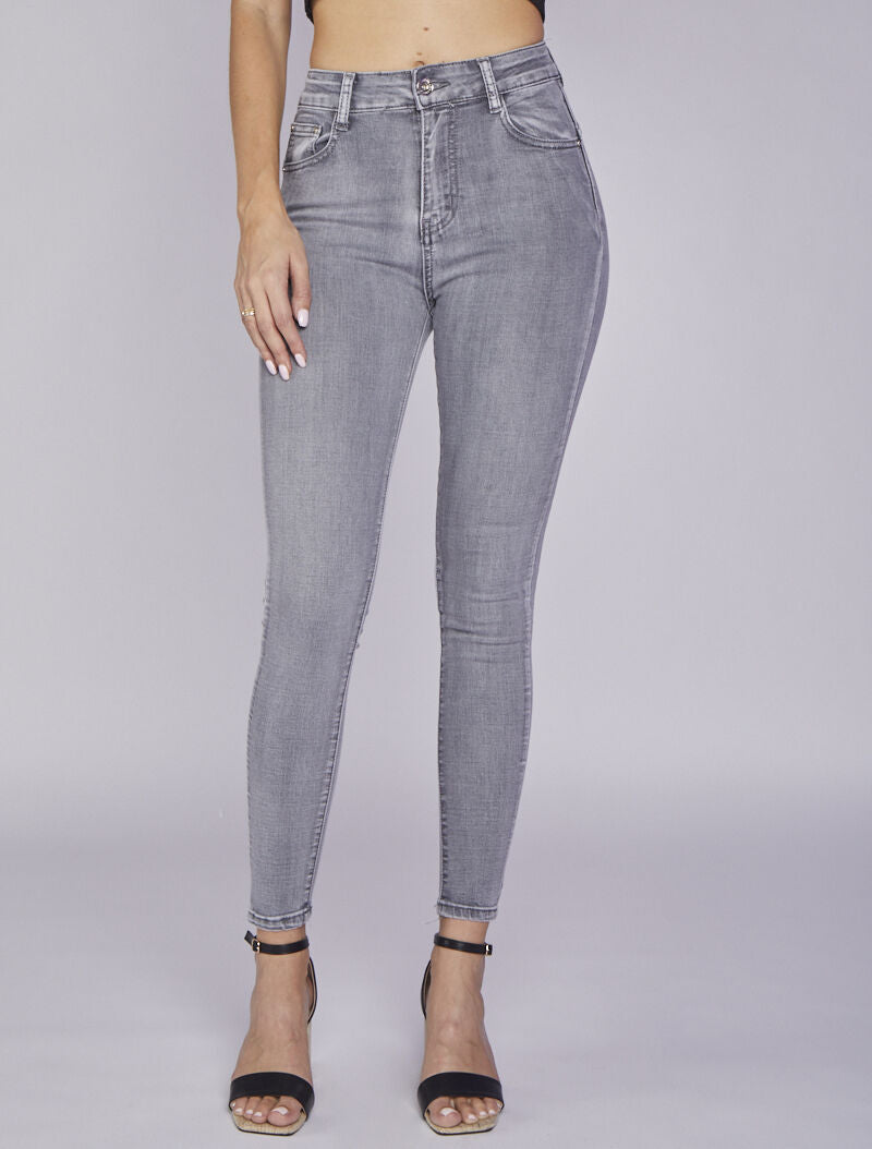 Jean ultra skinny taille standard - Gris - 1