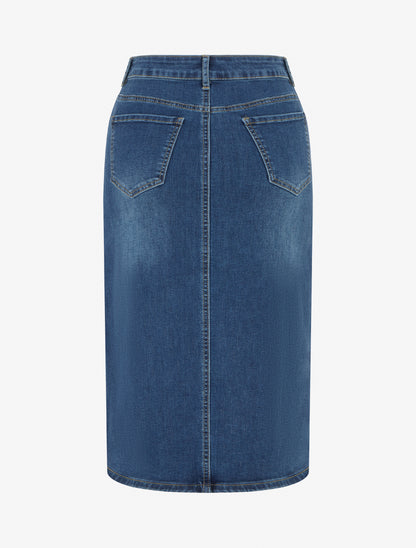 Jupe crayon en jean - Bleu denim - 2