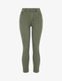 Jean slim uni à taille haute - Kaki - 1