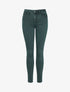 Jean slim uni taille haute - Vert canard - 4