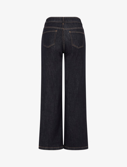 Jean wide leg fermeture boutonnée - Bleu brut - 2
