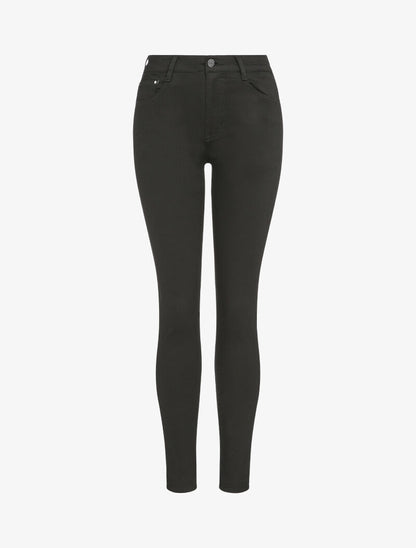 Jean slim uni à taille standard - Noir - 4