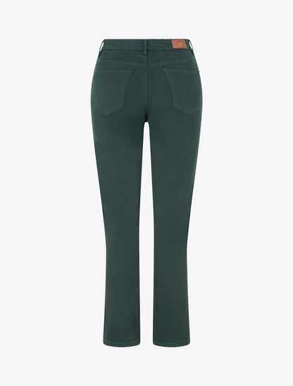 Jean slim uni taille haute - Vert foncé - 2
