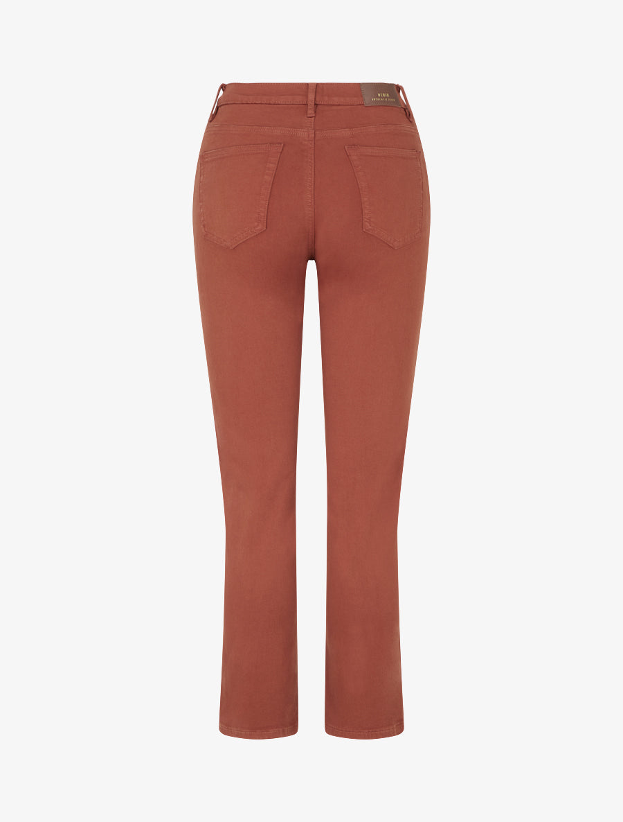 Jean slim uni taille haute - Rouille - 2