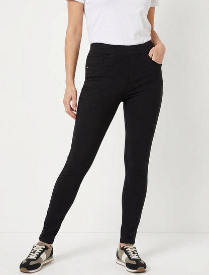 Jegging skinny taille haute - Noir
