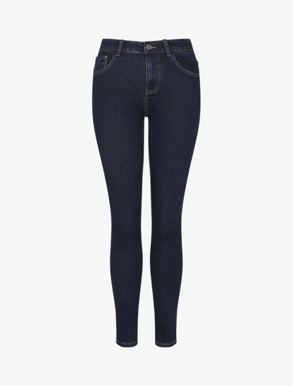 Jean slim à taille standard - Bleu denim - 1