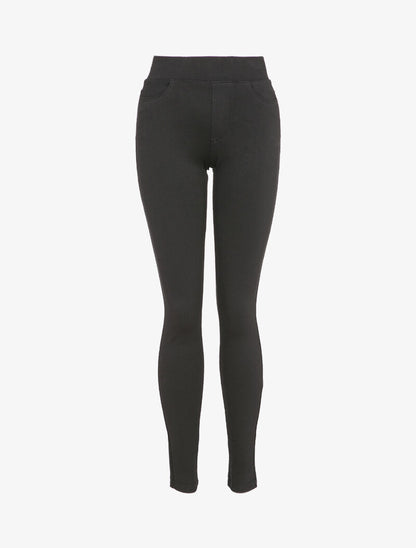 Legging uni à poches - Noir - 1